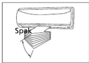 QLIMA SC3348 - Inställning av vertical riktning av luftflödet (upp - ner) - 1