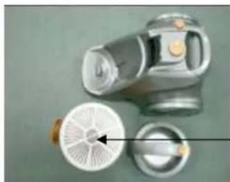 Ices IVC750 - De voör-motorfilter, centrische Hepa filter en luchtuitlaatfilter verwijden &amp; reinigen Waarschuwing: - 3