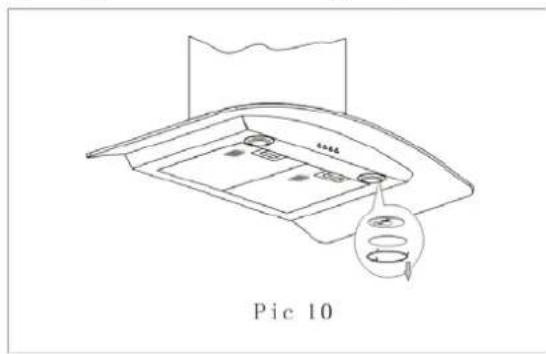 Ices ICH8700 - Changing the light bulb(halogen light) - 1