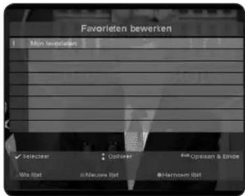 Inverto IDL5550S - Favorietenlijst toevoegen, verwijderen en een neue naam geven - 1