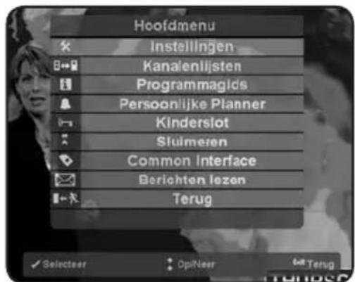 Inverto IDL5550S - Hoofdmenu - 1