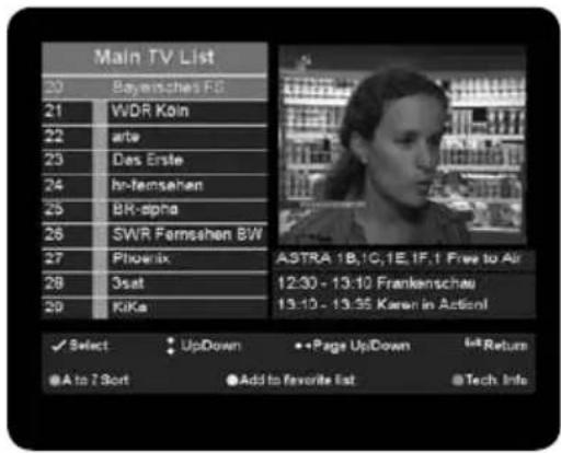 Inverto IDL5550S - MAIN TV LIST AND MAIN RADIO LIST - 1