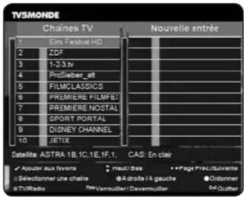 Inverto IDL5550S - Modifier la liste des favors - 1