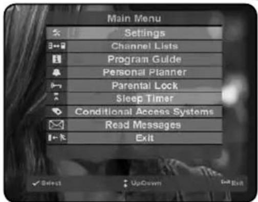 Inverto IDL5550S - The Main Menu - 1