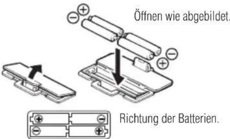 TANITA BC313 - Einlagen der Batterien - 1