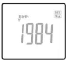 TANITA BC313 - Ihr Geburtstag einstellen - 1