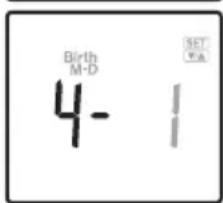 TANITA BC313 - Ihr Geburtstag einstellen - 4