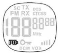 Esscom Twintalker 9310 - Batterieladezustandsanzeige/Anzeige schwache Batterie - 1