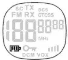 Esscom Twintalker 9310 - Batteriladeniveau/indikation af lav batterikapacitet - 1