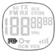 Esscom Twintalker 9310 - Nível de Carga das Pilhas/Indicador de Pilhas Fracas - 1