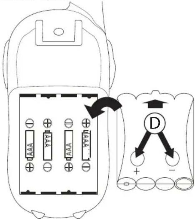 Esscom Twintalker 9310 - Einlagen der Batterien/Akkus - 1