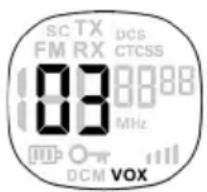 Esscom Twintalker 9310 - VOX-tilstand tilssættes, nár du trykker på PTT-knappen. - 1