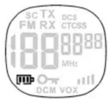 Esscom Twintalker 9310 - Indication de niveau de charge des piles/de piles faibles - 1