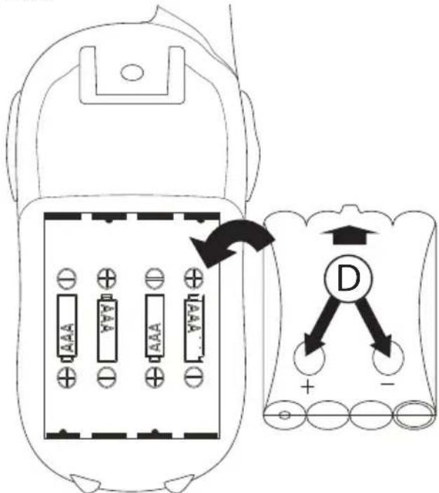 Esscom Twintalker 9310 - Installation des piles - 1