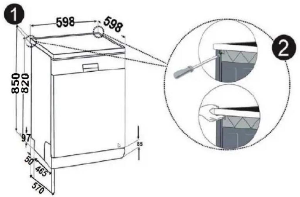 Clayton TLV4716 - Installation sous un plan de travail - 1
