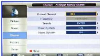 NPG NL2970HHB - Sintonizacion manual de ATV - 1