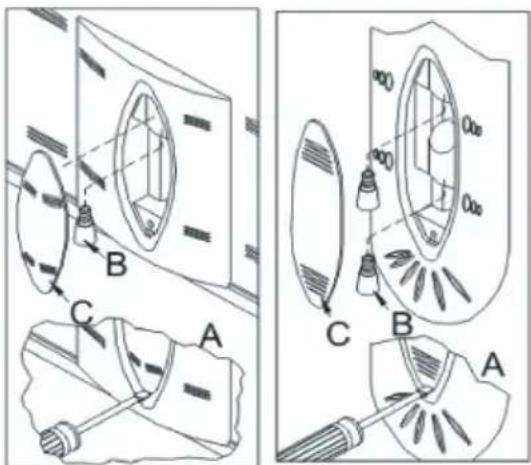 Clayton CL465HTCH - Remplacement de l'ampoule du réfrigérateur et du congélateur - 1