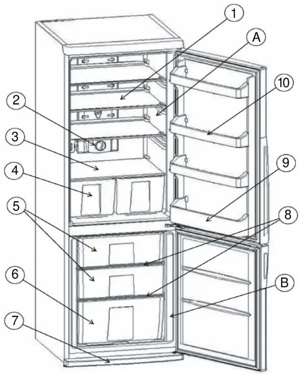 Clayton CL366HTCH - Pièces du réfrigérateur et compartiments - 1