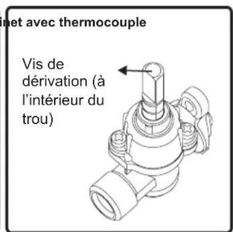 met avec thermocouple Vis de dérivation (à l'intérieur du trou)