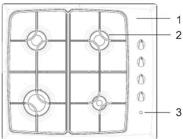 WESTLINE WLPP4GN - PLAQUE GAZ - 1