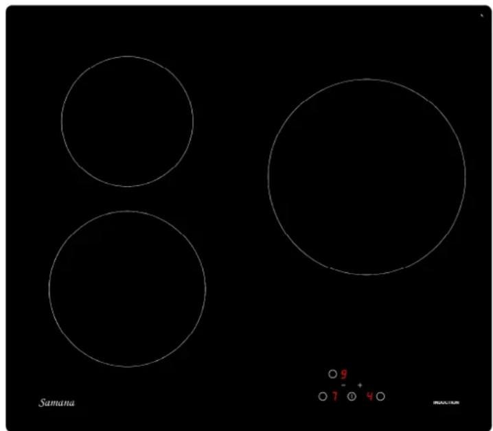 SAMANA SAM TI 3F AF - Table de cuisson vitrocéramique à induction - 1