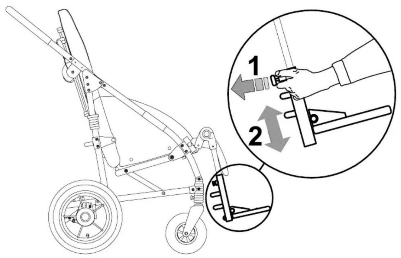 Life & Mobility Novus - ADJUSTMENT of the FOOTREST - 1