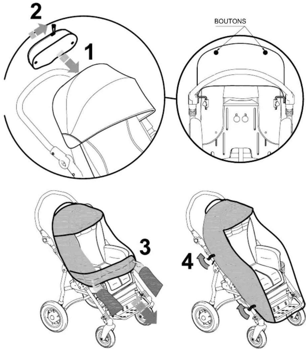 Life & Mobility NewBug - LA HOUSSE ANTI PUIE NE PEUT ETRE MONTEE QU'APRÈS AVOIR PLACÉ LA CAPOTE 819 - 1