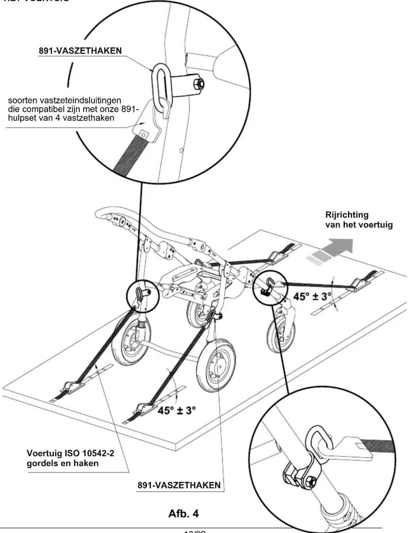Life & Mobility NewBug - 3) ZO DIENT DE WANDELWAGEN TE WORDEN VASTGEZET IN EEN VOERTUIG - 1