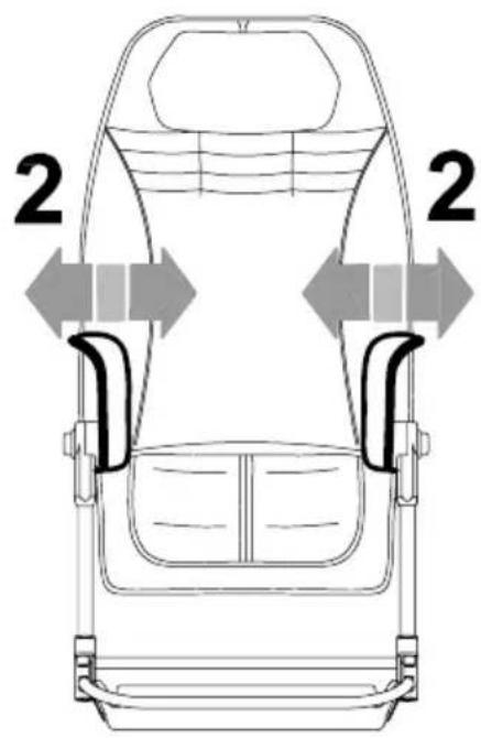 Life & Mobility NewBug - ADJUSTING THE WIDTH OF THE SEAT BASE - 2