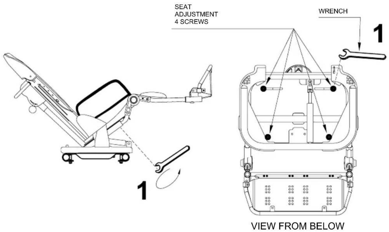 Life & Mobility NewBug - ADJUSTING THE WIDTH OF THE SEAT BASE - 1