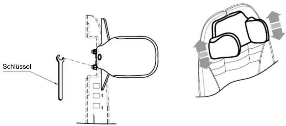 Life & Mobility NewBug - KOPFSTÜTZE MIT SCHEIDELBEIN-SCHUTZPOLSTER 852   höhen- und breitenverstellbar - 4
