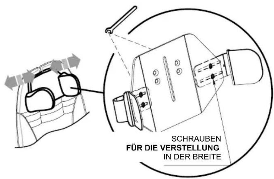Life & Mobility NewBug - KOPFSTÜTZE MIT SCHEIDELBEIN-SCHUTZPOLSTER 852   höhen- und breitenverstellbar - 5
