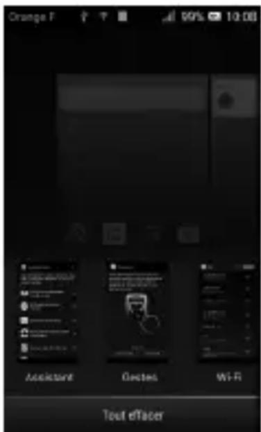 ORANGE Rise 30 - Consulter les applications récemment utilisées - 1