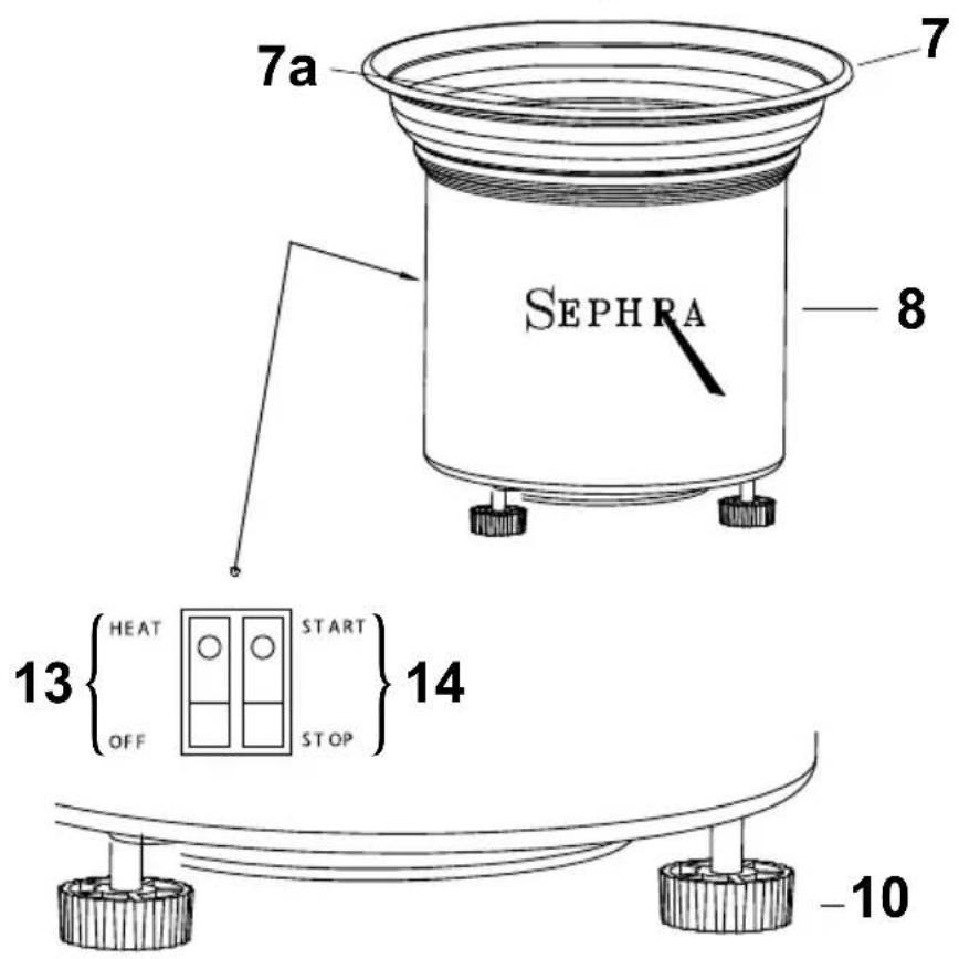 Sephra CF18H - COMPOSANTS DE LA FONTAINE DE FONDUE - MODELE "SELECT" - 2