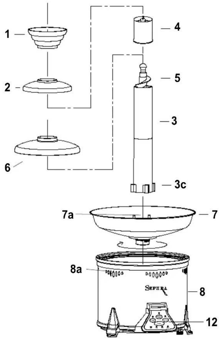 Sephra CF18M - COMPOSANTS DE LA FONTAINE DE FONDUE - MODELE "SIGNATURE" - 1