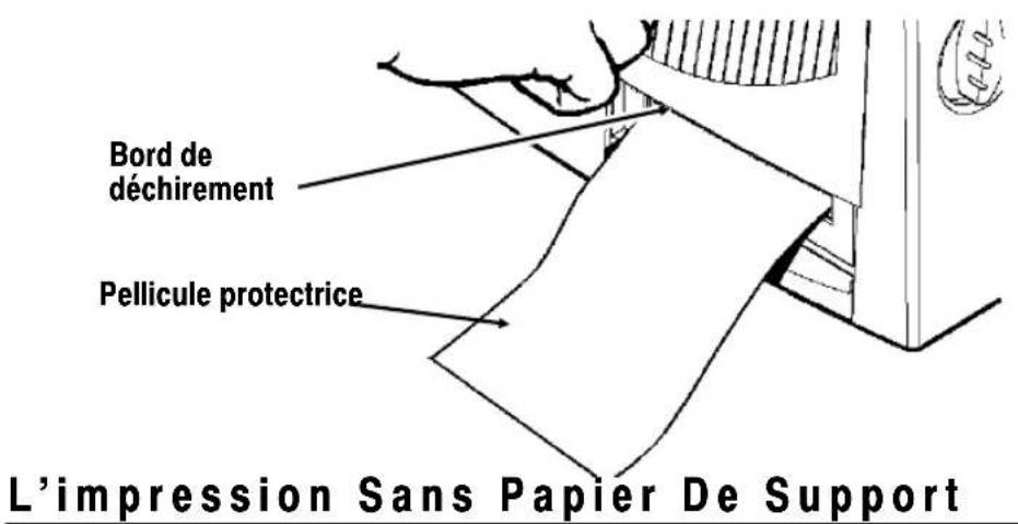 Paxar Monarch 9825 - Utilisation de la barre de déchirement en option - 2