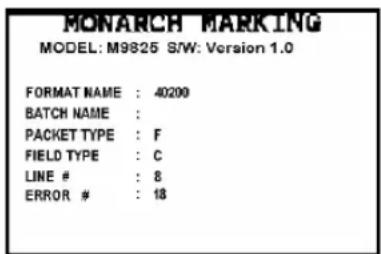 Paxar Monarch 9825 - Drucken eines Fehleretiketts - 1