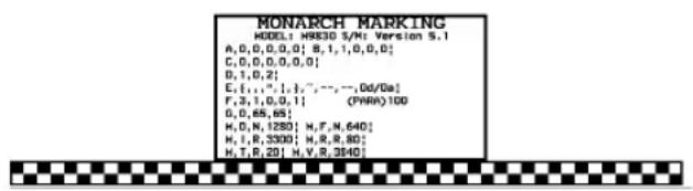 Paxar Monarch 9800 - Impression d'un échantillon d'étiquette - 1