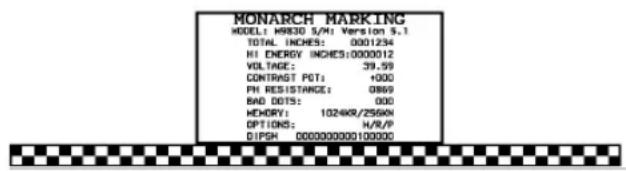 Paxar Monarch 9800 - Impression d'un échantillon d'étiquette - 2