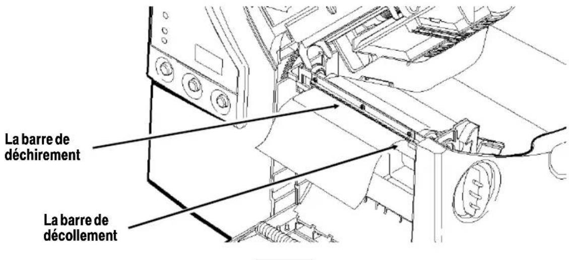 Paxar Monarch 9800 - Utilisation de la barre de déchirement en option - 1