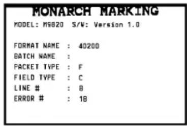 Paxar Monarch 9800 - Impression d'une étiquette d'erreur - 1