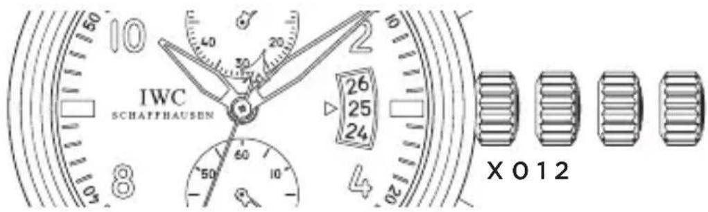 IWC Pilot Chronograph 3880 - AS FUNÇÕES DA COROA - 1
