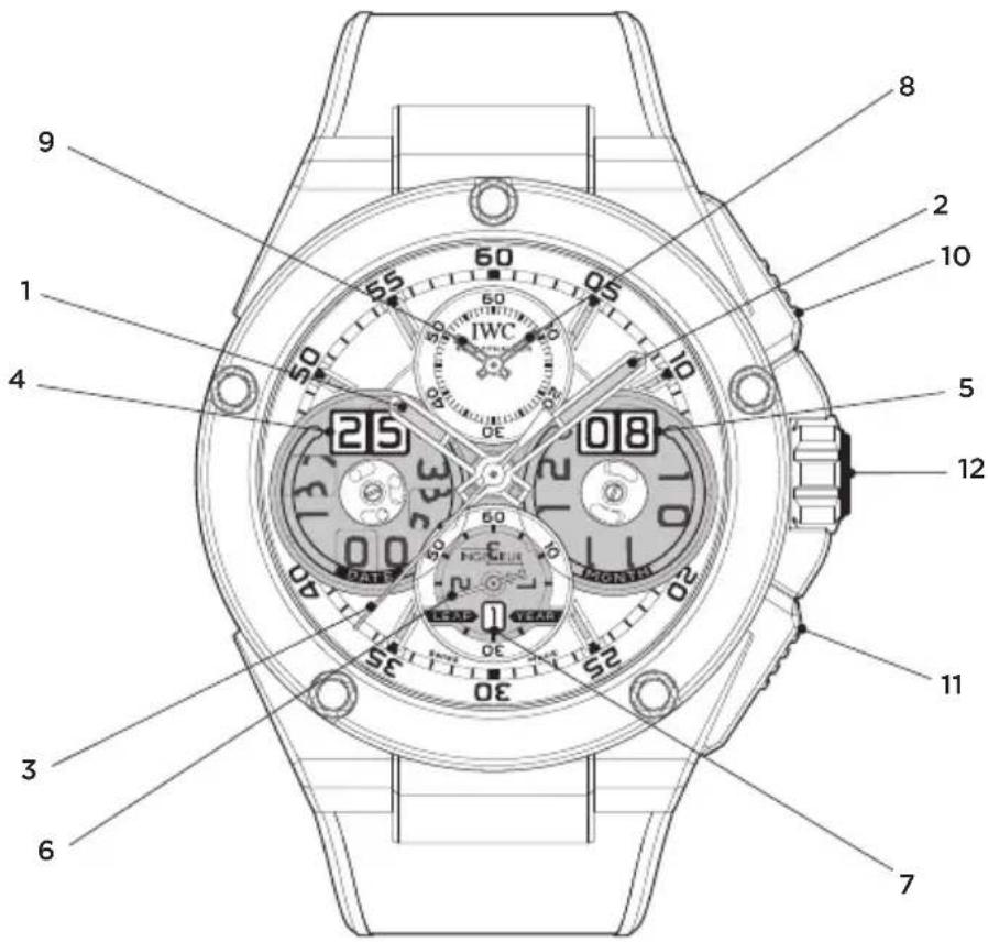 IWC Ingenieur Pepertual Calendar 3792 - LOS REFINAMIENTOS TÉCNICOS DEL INGENIEUR CALENDARIO PERPETUO DIGITAL FECHA-MES - 1