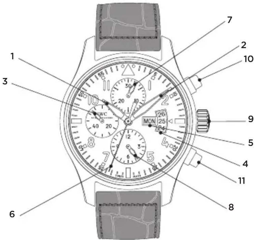 IWC Pilot Chronograph 3777 - AS MINUCIOSIDADES TÉCNICAS DORELÓGIO AVIADOR CRONÓGRAFO - 1