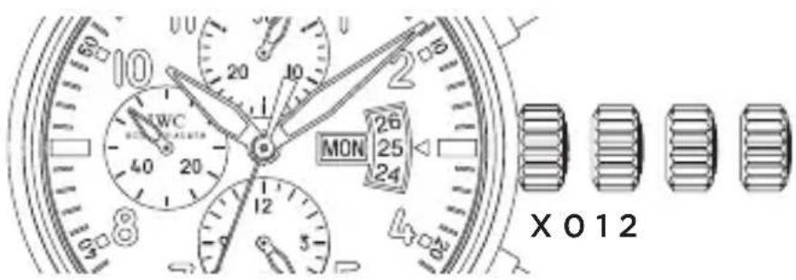IWC Pilot Chronograph 3777 - FUNCTIONS OF THE CROWN - 1