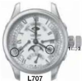 LONGINES L614 The Lindbergh Hour Automatic - Correction de l'heure du second fuseau hora (aiguille 24 heures) - 6