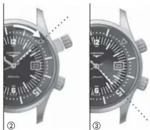 LONGINES L538 Chronograph Quartz - Correction rapide de la date - 3