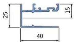 Verano Standard 222 - Zijgeleiding · Side profile · Seitenprofil · Profilé létéral - 2