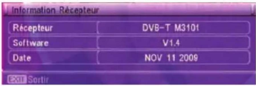 VISIONIC VNT 200 - Informations récepteur - 1