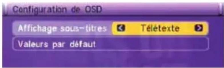 VISIONIC VNT 200 - Configuration de l'osd - 1